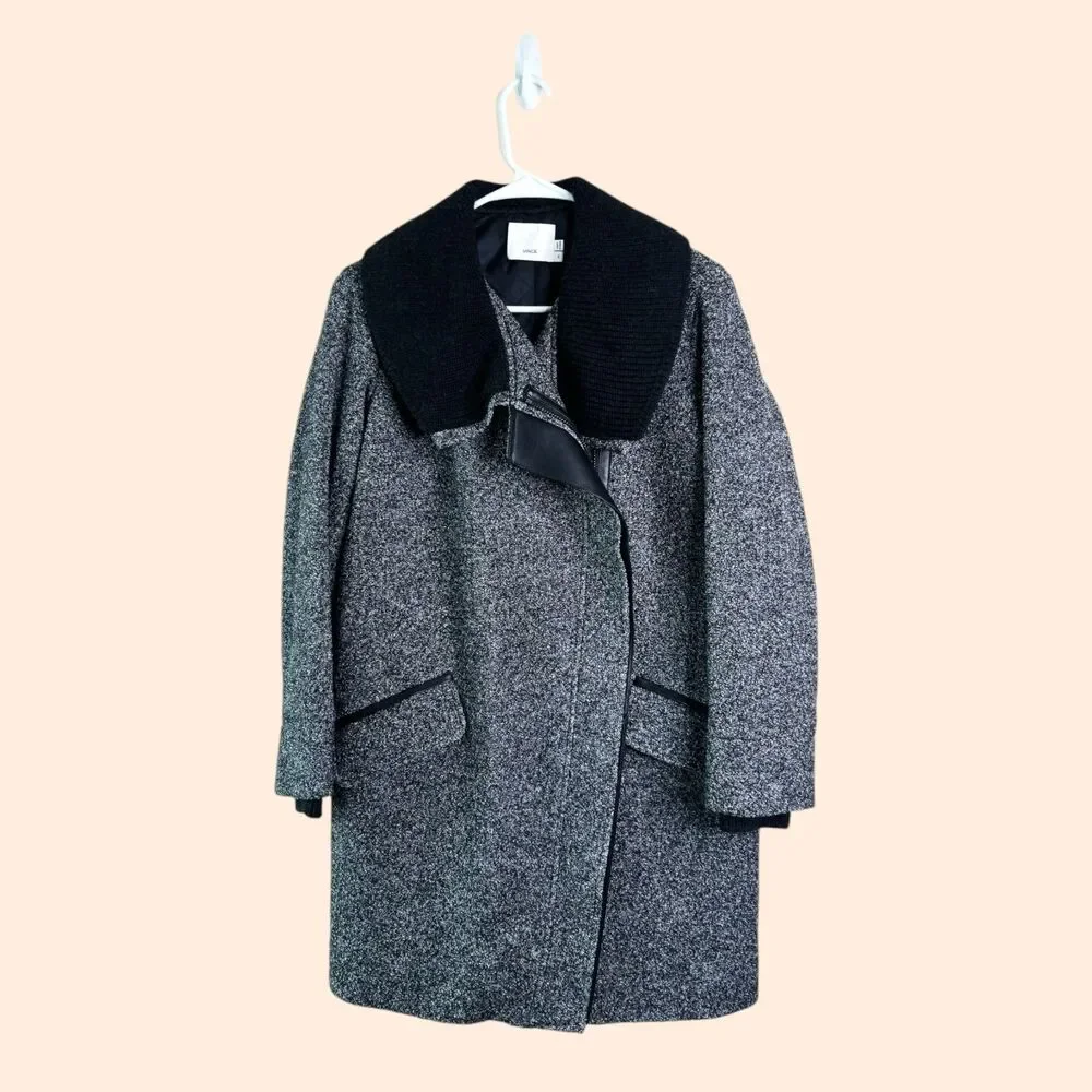 Vince Shawl Collar Asymmetric Coat